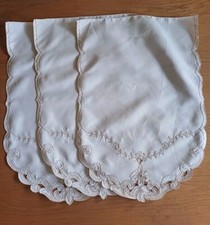 Vintage cream embroidered for sale  LONDON