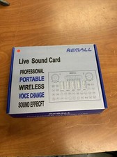 Usado, Placa de som ao vivo Bluetooth REMALL trocador de voz, mixer de áudio DJ com som múltiplo comprar usado  Enviando para Brazil