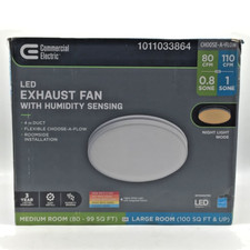 Exaustor de banheiro 80/110 CFM montagem no teto instalação lateral sala com LED comprar usado  Enviando para Brazil