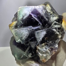 Amostra de cubo de fluorita fantasma XL, verde em parquet roxo Okorusu, Namíbia comprar usado  Enviando para Brazil