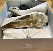 Ivory satin shoes for sale  PRESTON