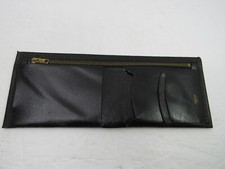 Carteira masculina vintage couro bovino dividido 9" zíper foguete preta nova sem etiquetas, usado comprar usado  Enviando para Brazil