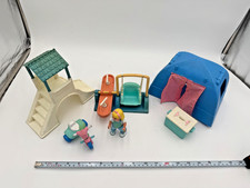 1993 Fisher Price Loving Family Quintal Divertido Playground & 1994 Camping Fun Tent, usado comprar usado  Enviando para Brazil
