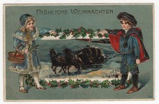 Weihnachten prägekarte mädch gebraucht kaufen  Stollberg, Niederdorf