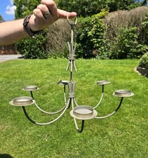 Candelabro colgante vintage 6 brazos rústico cabaña jardín boda segunda mano  Embacar hacia Mexico