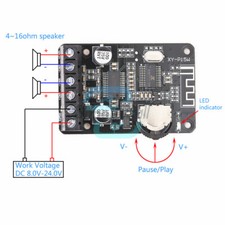 Usado, 12V 24V 10W 15W 20W Stereo Bluetooth Receiver Module Power Amplifier Board comprar usado Usado, 12V 24V 10W 15W 20W Stereo Bluetooth Receiver Module Power Amplifier Board comprar usado  Enviando para Brazil