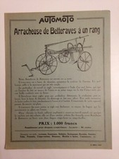 Ancienne publicite arracheuse d'occasion  France