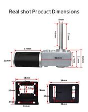 Usado, Motor de engrenagem sem-fim DC 12V 24V reversível alto torque 5840-31ZY comprimento do eixo 51 mm comprar usado  Enviando para Brazil