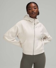 Moletom com capuz Lululemon tamanho grande zíper completo opala branca M/L French Terry comprar usado  Enviando para Brazil