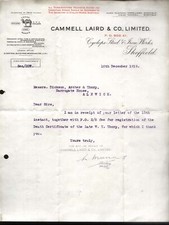 1919 sheffield cammell for sale  MARYPORT