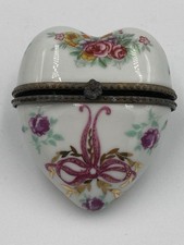 Limoges floral heart for sale  BOURNE