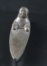 96# Podpisana figurka z mydłem A. Ardvark INUIT - Kajak - Kanada 1972 na sprzedaż  PL