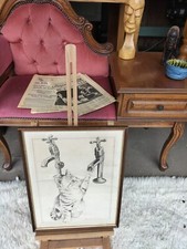 Framed cat sketch for sale  NOTTINGHAM