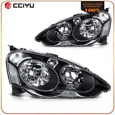 Conjunto de faróis para 2002-2004 Acura RSX (DC5) carcaça preta par esquerda+direita, usado comprar usado  Enviando para Brazil
