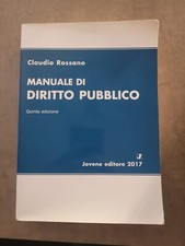 Manuale diritto pubblico usato  Roma