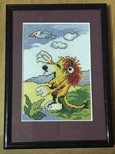 Stickbild löwe rahmen gebraucht kaufen  Winsen