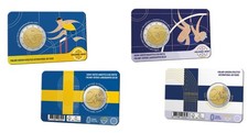 2 x 2 Euro GDM Finlandia 2025 CC 100 lat Finlandia-Szwecja Gra lekkoatletyczna na sprzedaż  Wysyłka do Poland