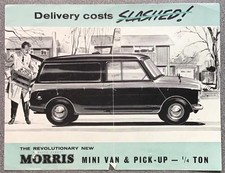 Folheto de vendas MORRIS MINI VAN & PICK UP 1/4 TON MAIO 1960 #H&E 6057 comprar usado  Enviando para Brazil