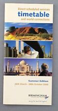 Birmingham airport timetable for sale  BRIGHTON