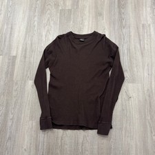 Camisa térmica masculina vintage United USA extra grande marrom waffle malha grunge ano 2000 comprar usado  Enviando para Brazil