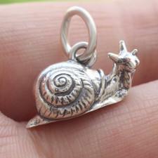 Pingente de caracol 3D berloque prata esterlina 925 molusco lesma para colar pulseira comprar usado  Enviando para Brazil