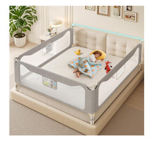 Trilho de cama king size 3 peças para crianças - Trilho de cama de bebê ajustável em altura gua... comprar usado  Enviando para Brazil