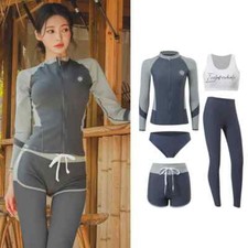 Fato de banho coreano protetor contra erupções cutâneas para casais traje de surf maiô esportivo roupa de praia comprar usado  Enviando para Brazil