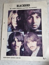 Blackbird original sheet for sale  TELFORD