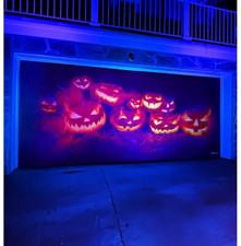 Tampa de porta dupla para garagem Evil Pumpkins 84" A x 192" L comprar usado  Enviando para Brazil