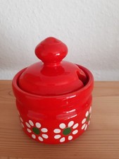Zuckerdose rot blumen gebraucht kaufen  Much