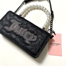 Usado, Bolsa tiracolo nova com etiquetas original JUICY COUTURE cravejada aba logotipo alça superior pérola falsa comprar usado  Enviando para Brazil