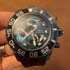 Invicta pro driver de aço inoxidável preto e azul 19248 Japão 100m resistente a H20, usado comprar usado  Enviando para Brazil