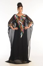 Caftan islâmico bordado preto Georgette comprar usado  Enviando para Brazil