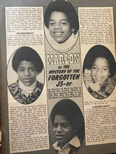 Marlon Jackson, The Jackson Five, Clipping Vintage Página Inteira, aa comprar usado  Enviando para Brazil