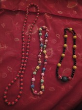 Halsketten holz modeschmuck gebraucht kaufen  Berlin