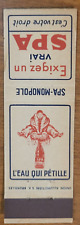 Matchcover belgium spa d'occasion  Expédié en Belgium