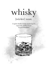 Art print whisky for sale  WALSALL