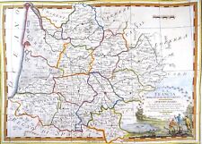 França, Bordeaux, Garonne, Toulouse,...bom mapa por Giovanni Maria Cassini, 1797, usado comprar usado  Enviando para Brazil