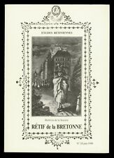 Etudes rétiviennes bibliograp d'occasion  Venarey-les-Laumes