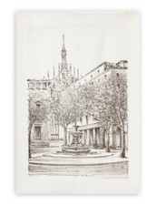 Carlo gusmeroli litografia usato  Carrara