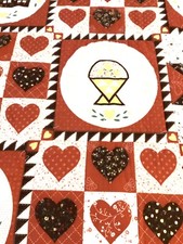 Linda colcha colorida feita à mão infantil corações casas de sorvete 53 X 42 comprar usado  Enviando para Brazil