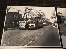 LOTE DE FOTOGRAFIAS VINTAGE DE FROTA DE ÔNIBUS ELÉTRICO E ÔNIBUS GMC C & W T R BANNER comprar usado  Enviando para Brazil