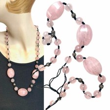 Rose quartz necklace for sale  UK