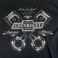 Camisa Chevrolet Adulto XL 2XL Preta Automotiva General Motors American Muscle Masculina comprar usado  Enviando para Brazil