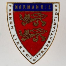 Insigne paquebot normandie d'occasion  Bihorel