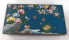 Usado, Charuto japonês antigo cloisonne colorido esmalte floral articulado caixa de bugigangas peônia comprar usado  Enviando para Brazil