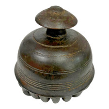 Antiguo cuello de elefante grande forjado a mano de hierro/bronce antiguo de 1800 campana grande colgante segunda mano  Embacar hacia Mexico