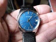 RELOJ HOMBRE BUCHERER 17J VINTAGE ESFERA AZUL - FUNCIONANDO segunda mano  Embacar hacia Argentina