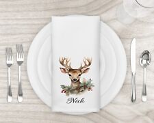 Reindeer personalised napkins for sale  LEEK