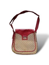 Christian Dior Monogram Brązowa torba na ramię z czerwoną skórą Rozmiar L  na sprzedaż  PL